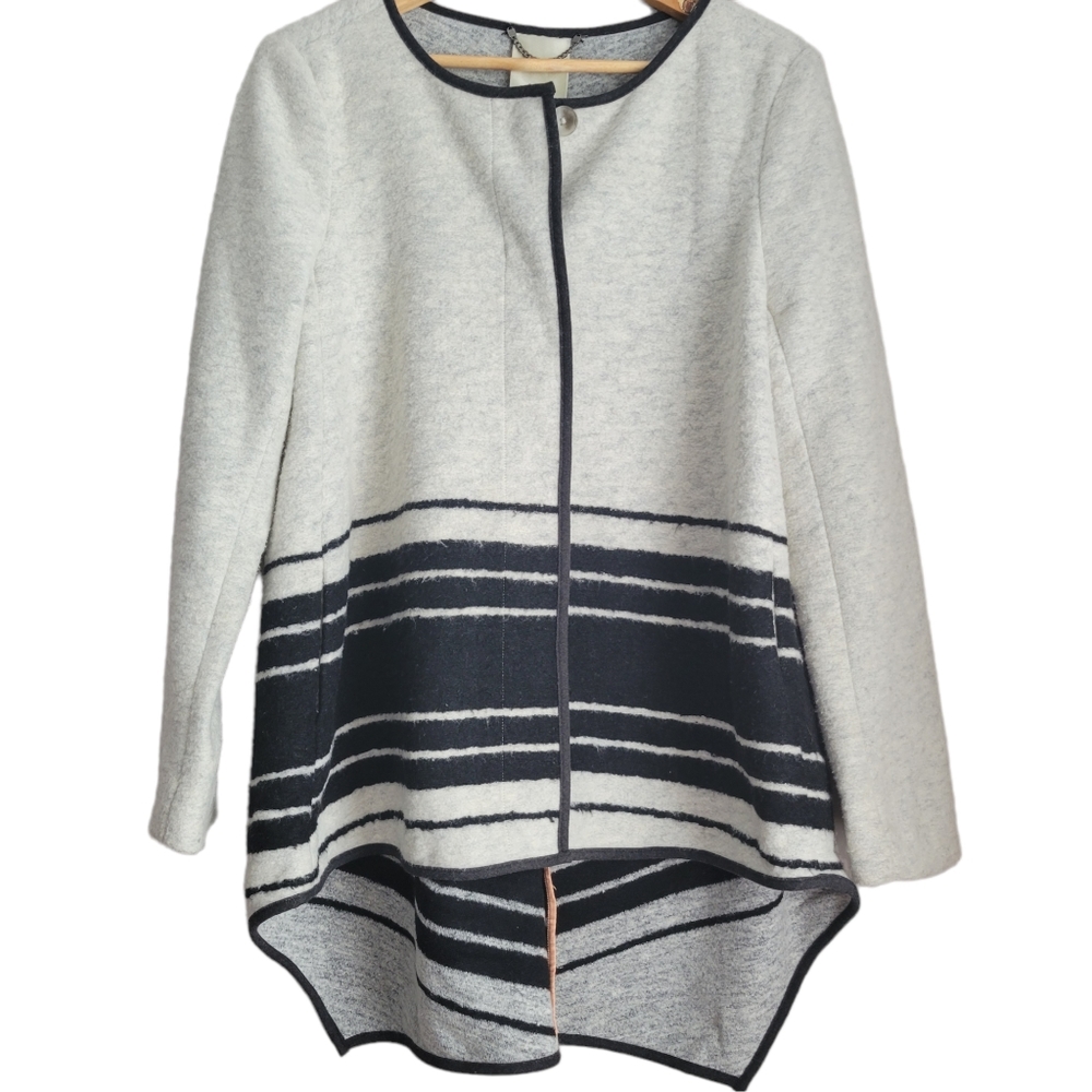 Anthropologie Elevenses Ardsley Wool Blend Coat Size Small